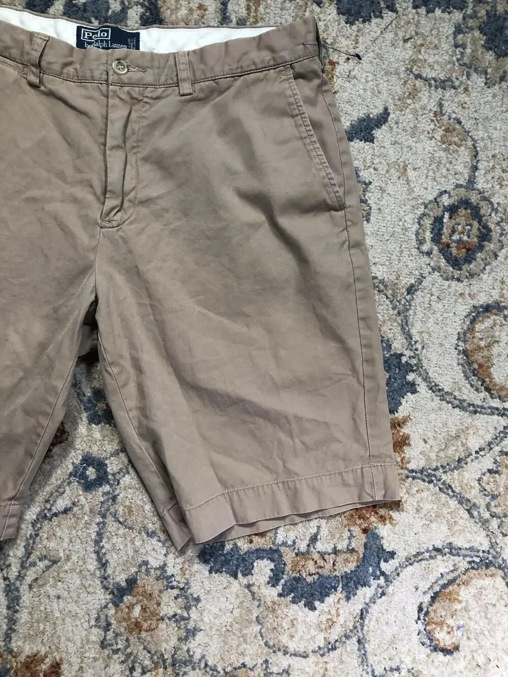 Polo Ralph Lauren Shorts Mens 34 Beige Classic Fit Chino 10 Inseam Casual Summer